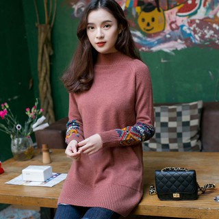 đầm áo len cổ lọ tay dài phong cách Chic Ulzzang Hàn Quốc Order