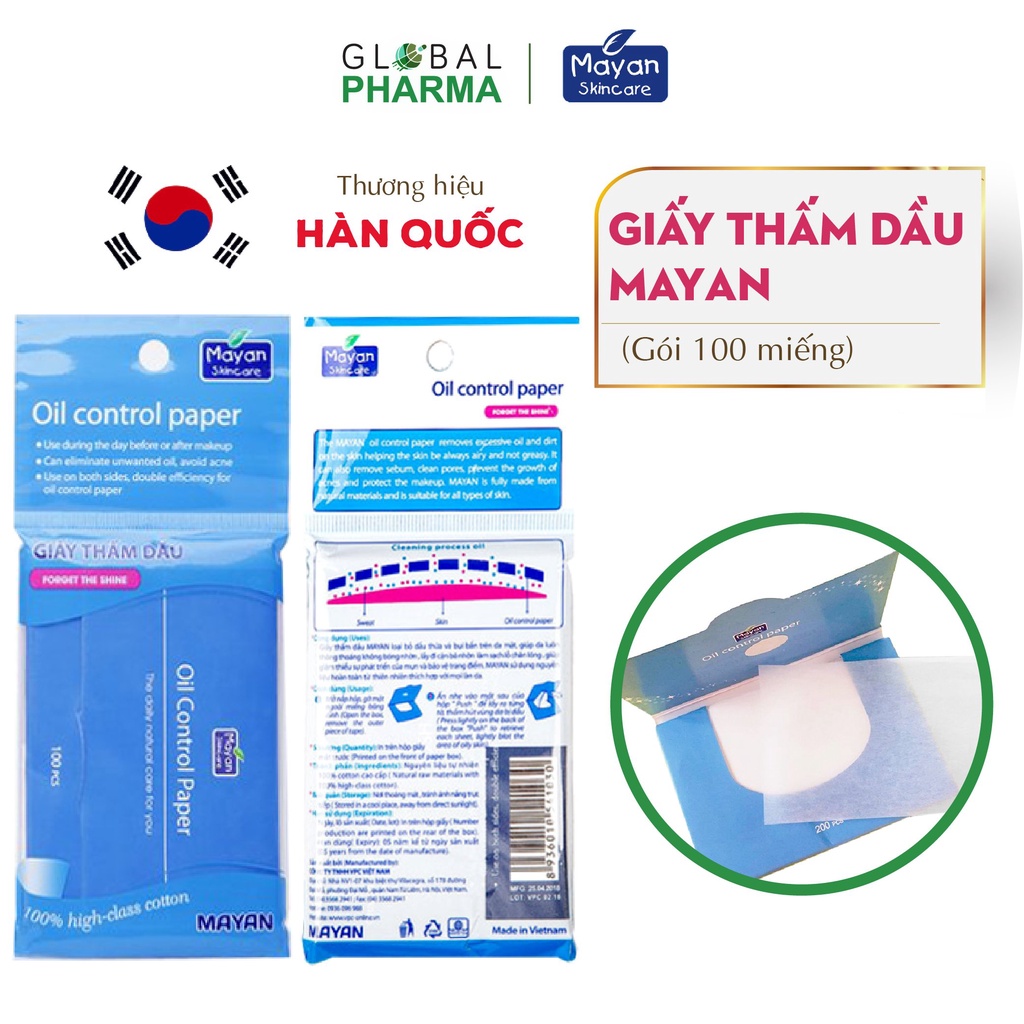 Giấy thấm dầu MAYAN (100 tờ/gói)