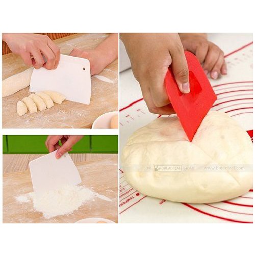Dao vét, cắt bột, trộn bột bằng nhựa PP an toàn, chia bột chà láng làm bánh kem, bánh bông lan hoa cúc,..