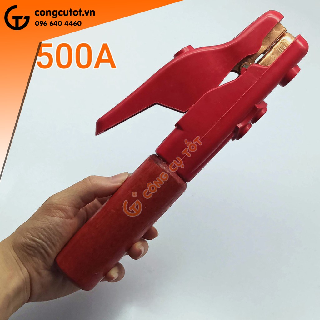 Kìm kẹp que hàn điện 500 Ampe LS cán gỗ