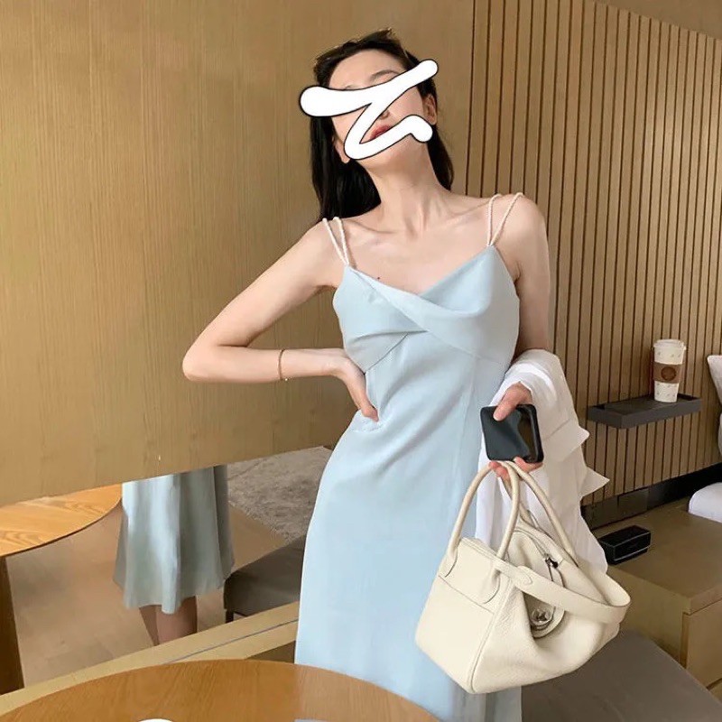 Váy hai dây dáng dài hai lớp hàng đẹp