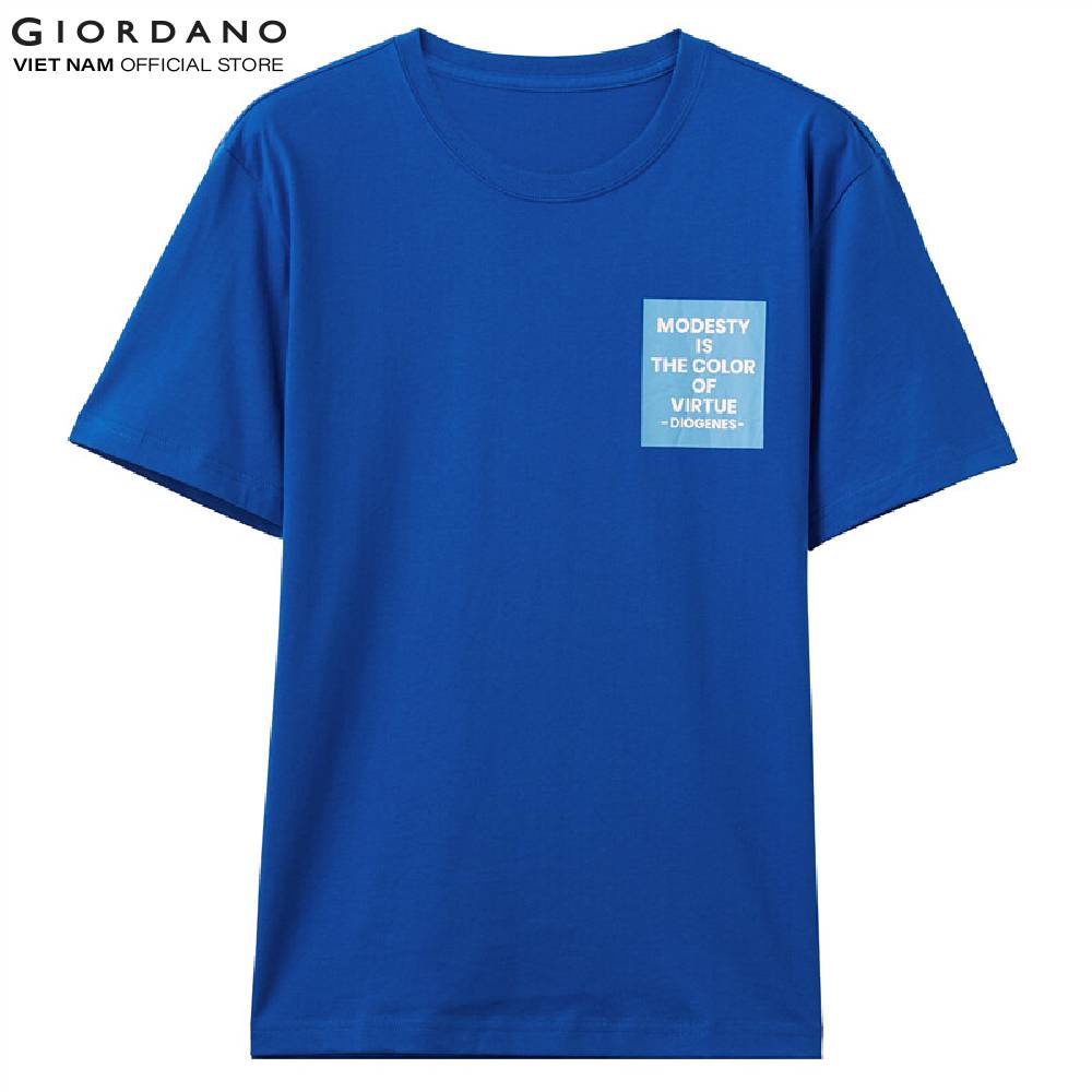 Áo Thun Nam Ngắn Tay In Slogan Giordano 01090236