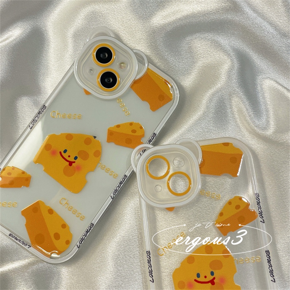 Ốp Điện Thoại Mềm In Hình Gấu Phô Mai Cho iPhone 14 13 12 11 Pro Max SE2020 X XR Xs Max 7 8 6 6s Plus