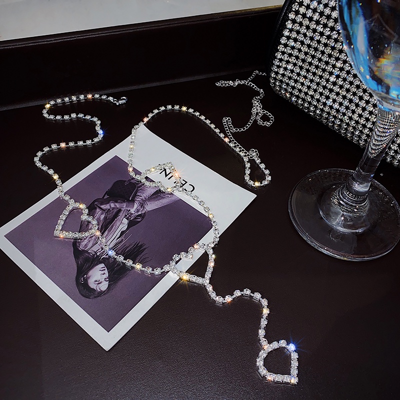 Dây thắt lưng đính đá lấp lánh thời trang phong cách harajuku 19A1606