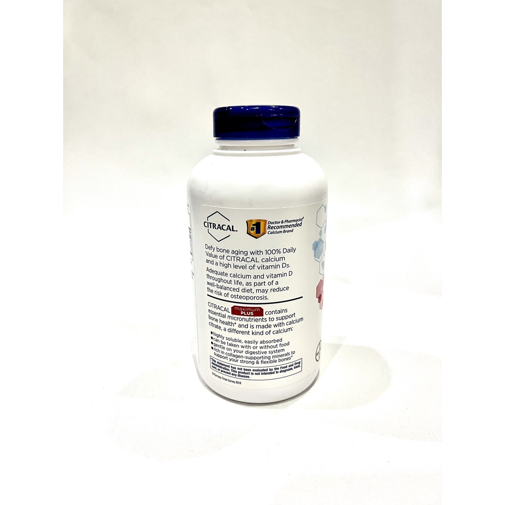 Viên Uống Bổ Sung Canxi Citracal Calcium Maxium Plus - 280 viên - date 07/2023