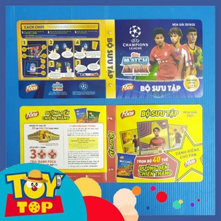 (1 quyển) Album - sổ đựng thẻ Poca 2020 Match Attax / 2021 Đội tuyển Việt Nam & Đế thẻ Toonies các loại chữ nhật dẹt