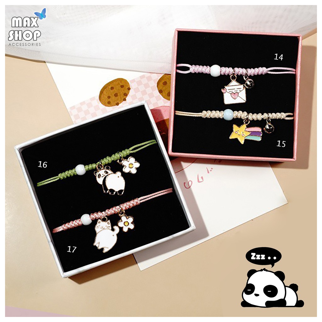 [ẢNH VÀ CLIP THẬT] Vòng tay handmade hình Gấu trúc Panda, Ngựa pony, mèo trắng, sao băng nhiều màu sắc dễ thương cute