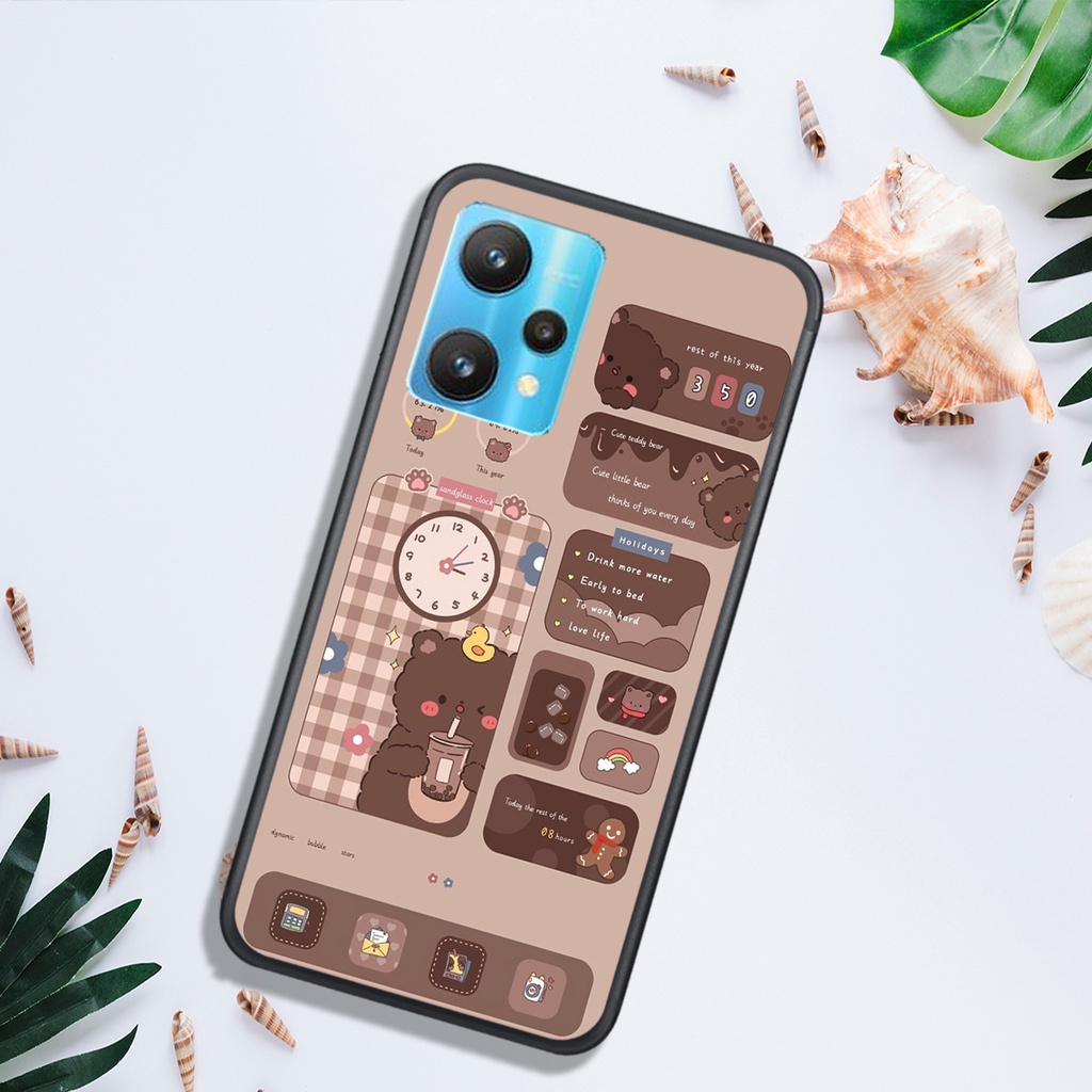 ỐP LƯNG OPPO REALME C35, IN HÌNH GẤU NÂU CHOCOLATE ĐÁNG YÊU.