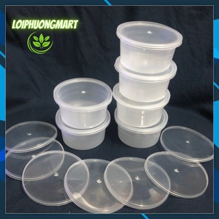Hủ nhựa làm bánh flan caramen, rau câu, sữa chua, đựng slime (hộp flan có nắp)