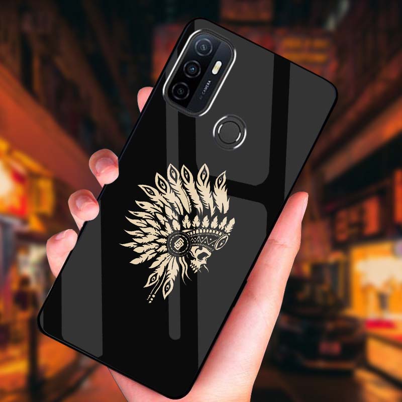 Ốp Lưng OPPO A53 Mặt kính cường lực Cao Cấp, Sang Trọng thiết kế Độc Quyền