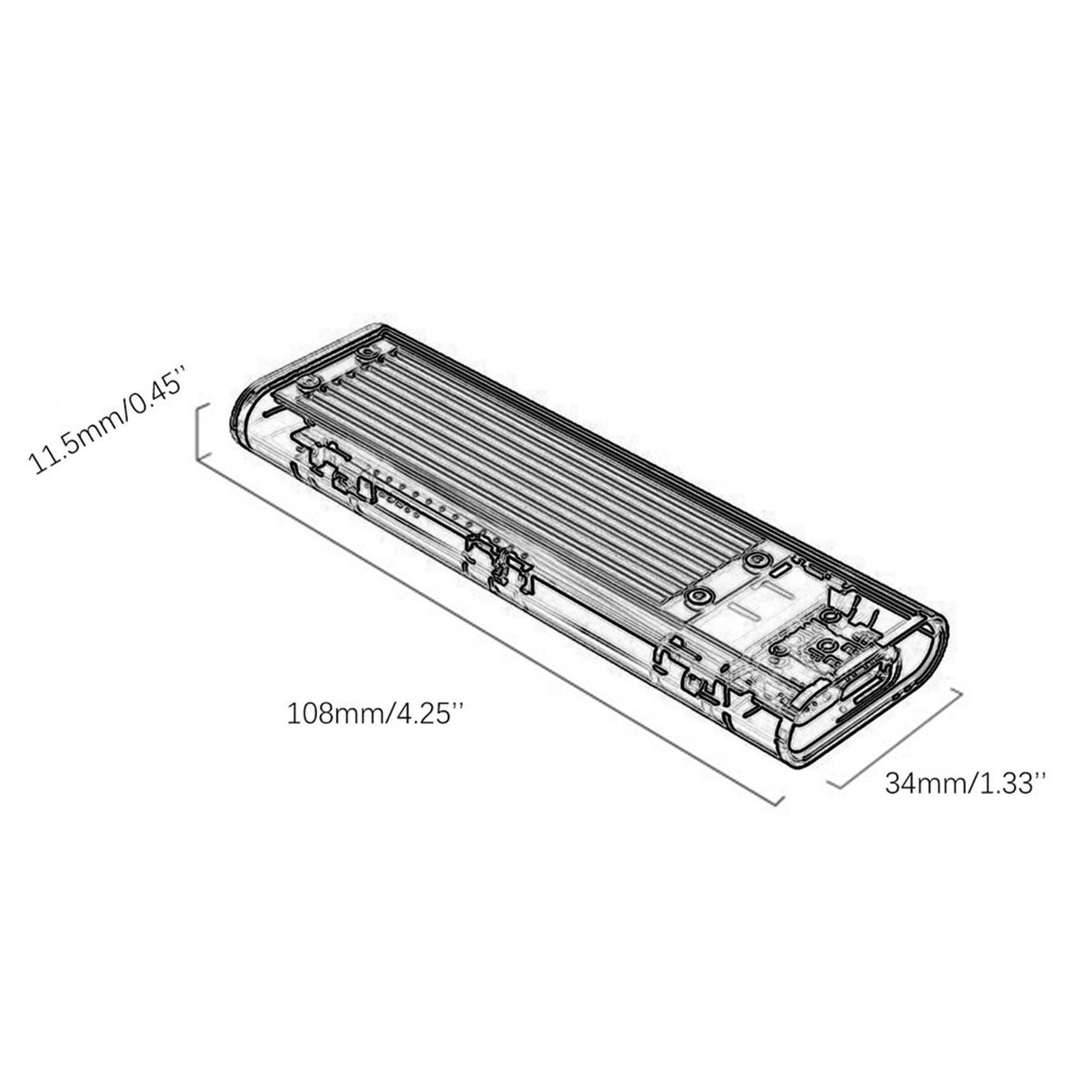 Ổ Cứng Ngoài Tcm2-C3 M.2 Nvme Cổng Type-C Usb 3.1 | BigBuy360 - bigbuy360.vn