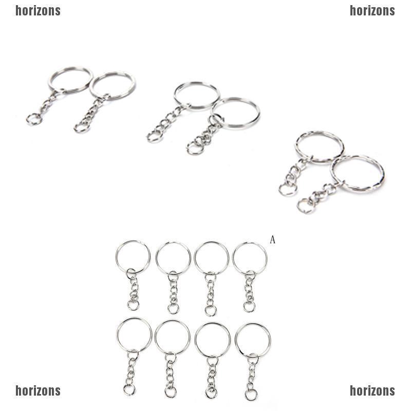 Set 100 móc khóa tròn bằng hợp kim cỡ 25mm tiện dụng