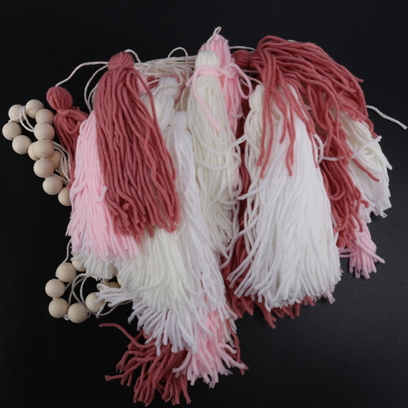 Macrame Treo tường-Lớn Macrame Treo tường với hạt gỗ-Trang trí tường sinh học cho phòng ngủ và phòng khách