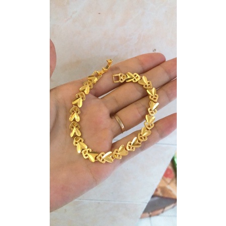 lắc tay nữ mạ vàng lăc tay kiểu hình trái tim xinh xắn