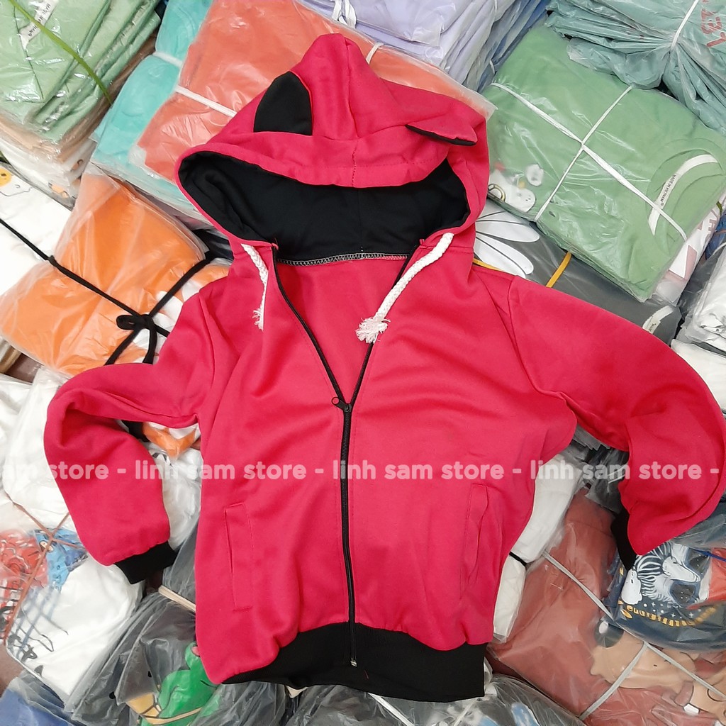 Áo khoác có mũ nón hoodie nỉ khóa kéo giá rẻ