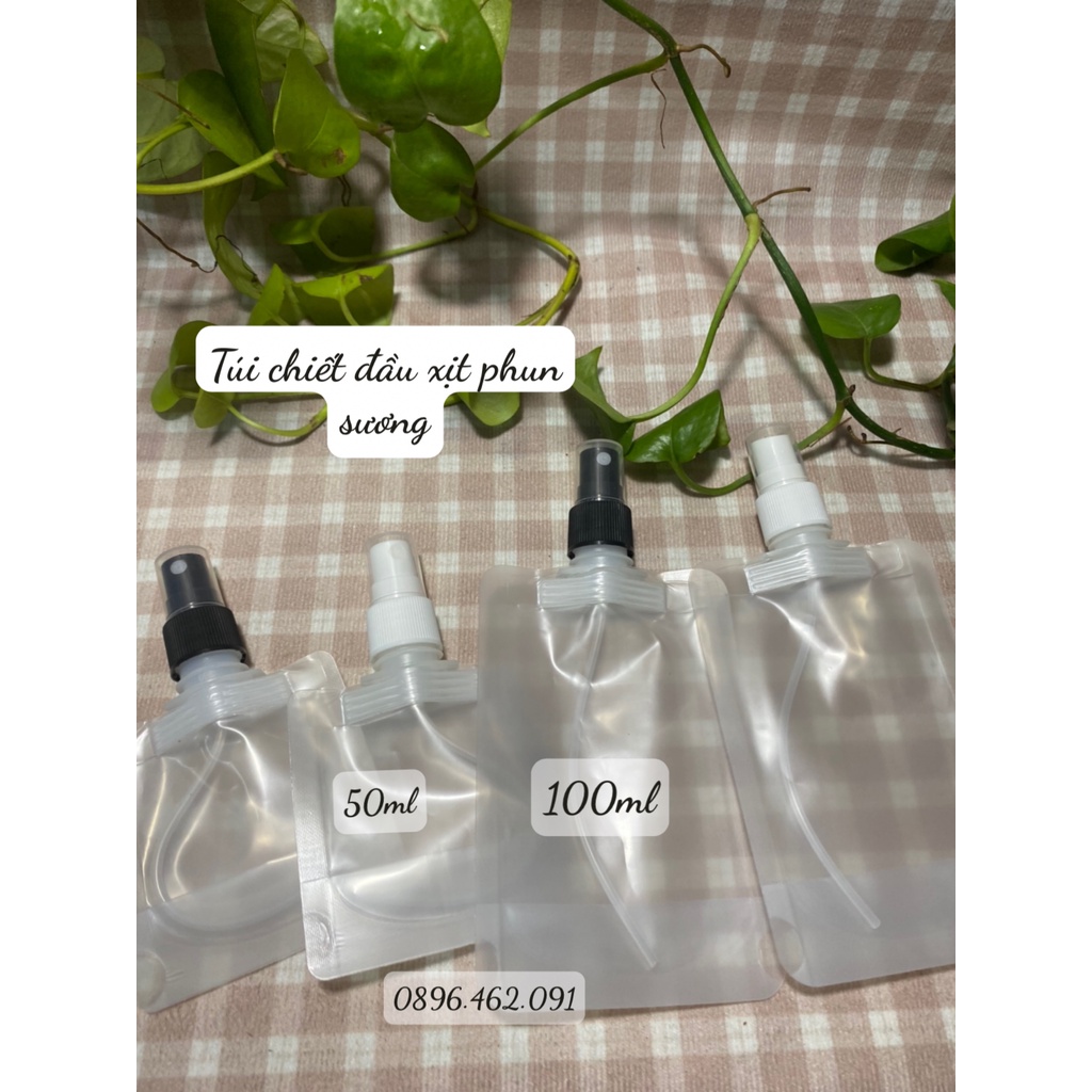 TÚI CHIẾT MỸ PHẨM, DẦU GỘI, DẦU XẢ, sỮA TẮM CÓ THỂ TÁI SỬ DỤNG NẮP BẬT,ĐẦU XỊT PHUN SƯƠNG, NÚT CHIẾT NHỎ GIỌT 50ML/100ML
