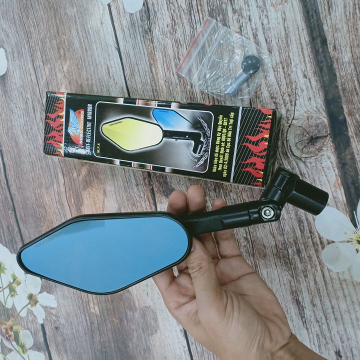 Gương kiếng chiếu hậu xe máy MF5 - ren 10 - hộp 1 chiếc - A343