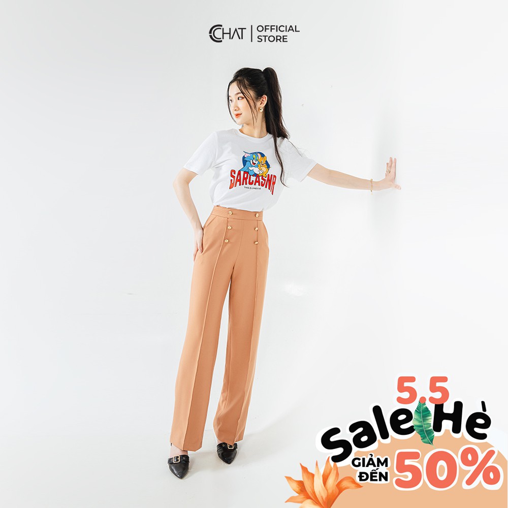 Quần suông 2HK xếp ly cạp CCHAT