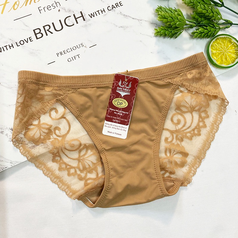 Quần lót nữ phối ren trước và sau mềm mịn - QL0805