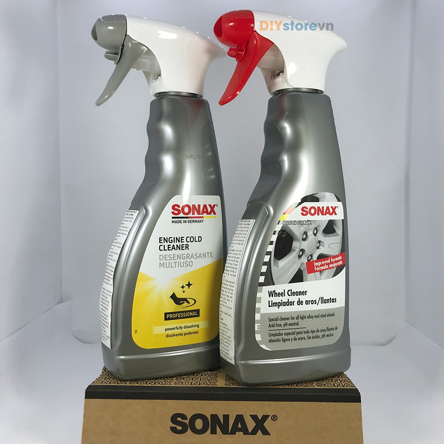 COMBO Dung dịch rửa khoang động cơ và Dung dịch làm sạch mâm vành SONAX