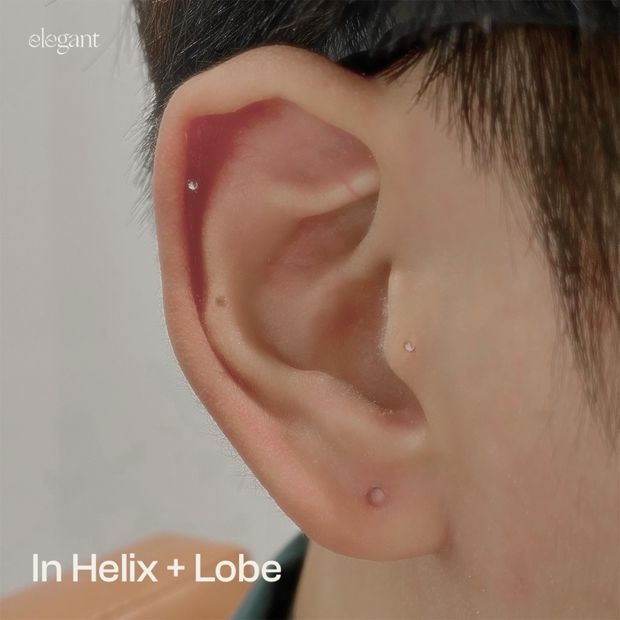 Khuyên tai trong suốt thuỷ tinh Perfect Glass Elegant