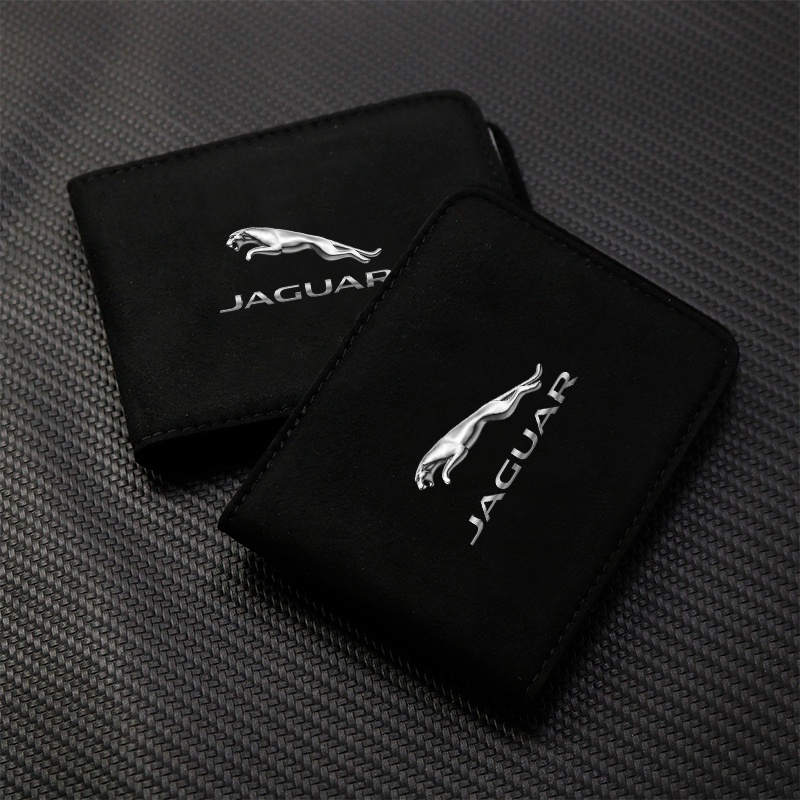 Ví Da Đựng Bằng Lái Xe Hai Trong Một Siêu Mỏng Hai Ngăn Đựng Thẻ Jaguar Xe Hơi Jaguar XEL F-TYPE XFL F-PACE E-PACE I-PACE XF