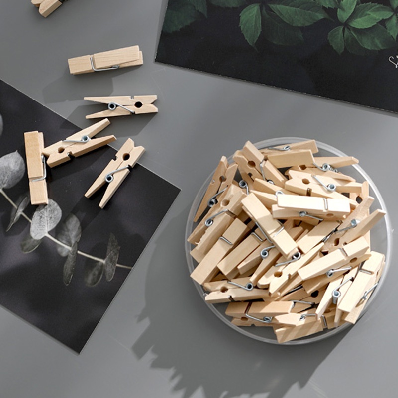 Set 50 Kẹp Gỗ Treo Ảnh Trang Trí