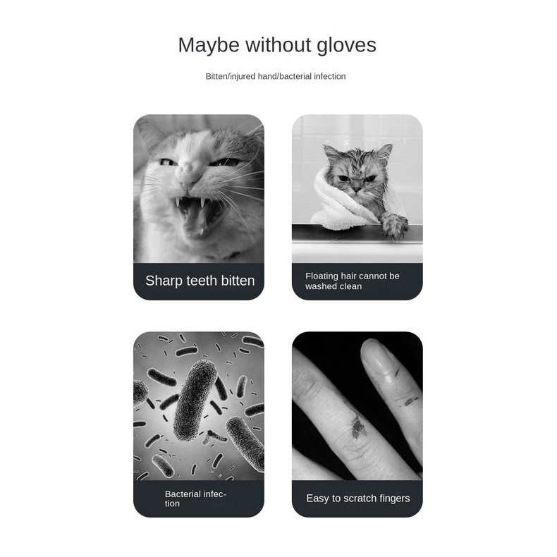 Găng Tay Cao Su Cuộn 80 Cây Dùng Mát Xa Khi Tắm Cho Mèo