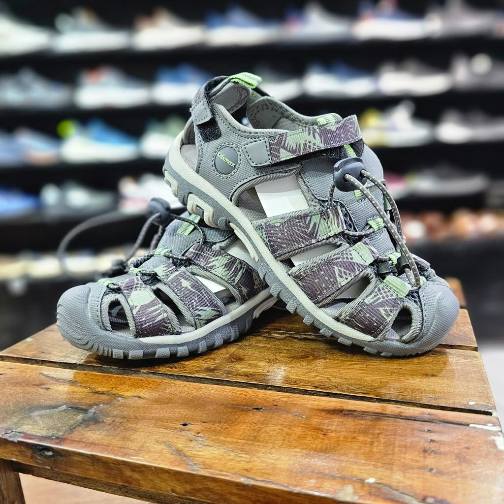 Sandal trẻ em mũi kín Knixmax xuất dư- Ghi xanh