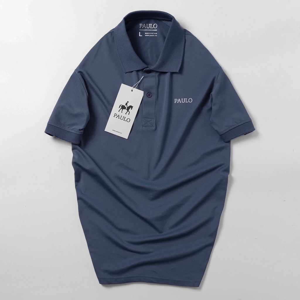 Áo thun POLO nam cổ bẻ BASIC CVC vải cá sấu Cotton kháng khuẩn, chống nhăn, thoáng mát - PAULO