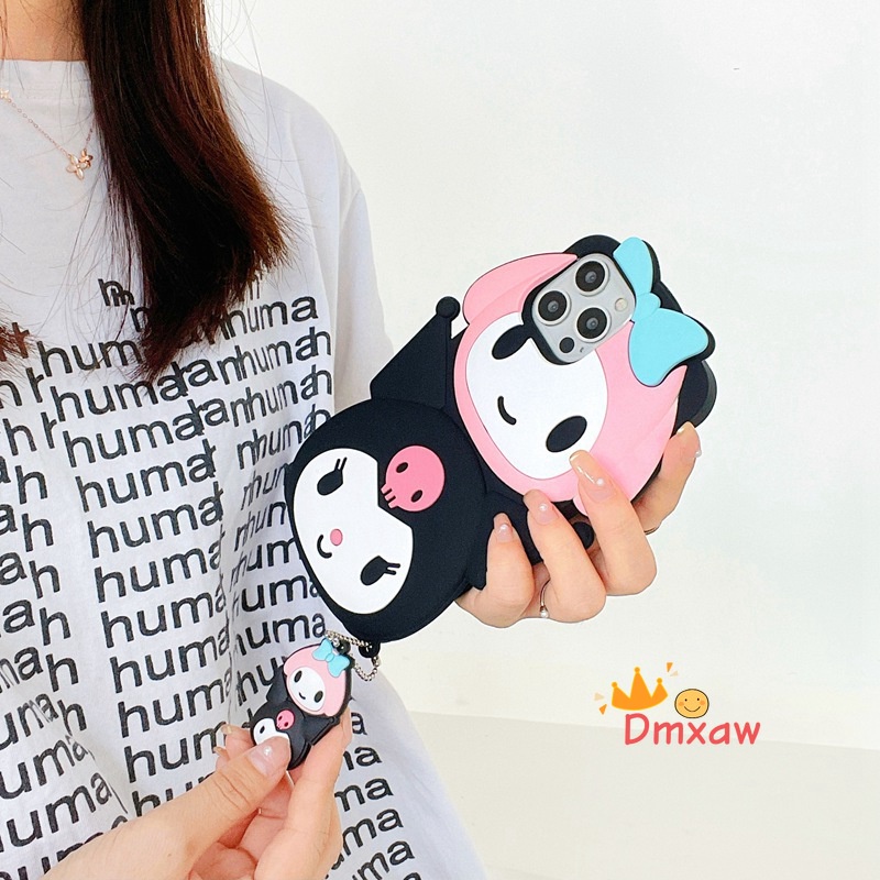 Ốp Điện Thoại Silicon Mềm Họa Tiết Kuromi Hoạt Hình Cho iPhone 13 Pro Max 12 11 Pro Max X XR XS Max 8 7 6 6s Plus SE 2020