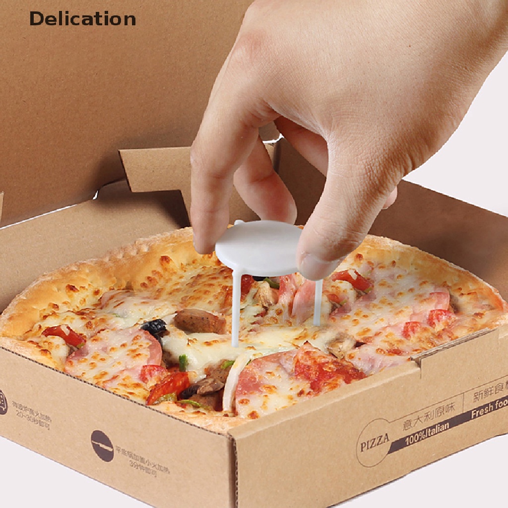 Set 100 Giá Đỡ Ba Chân Bằng Nhựa Màu Trắng Giúp Tiết Kiệm Bánh Pizza