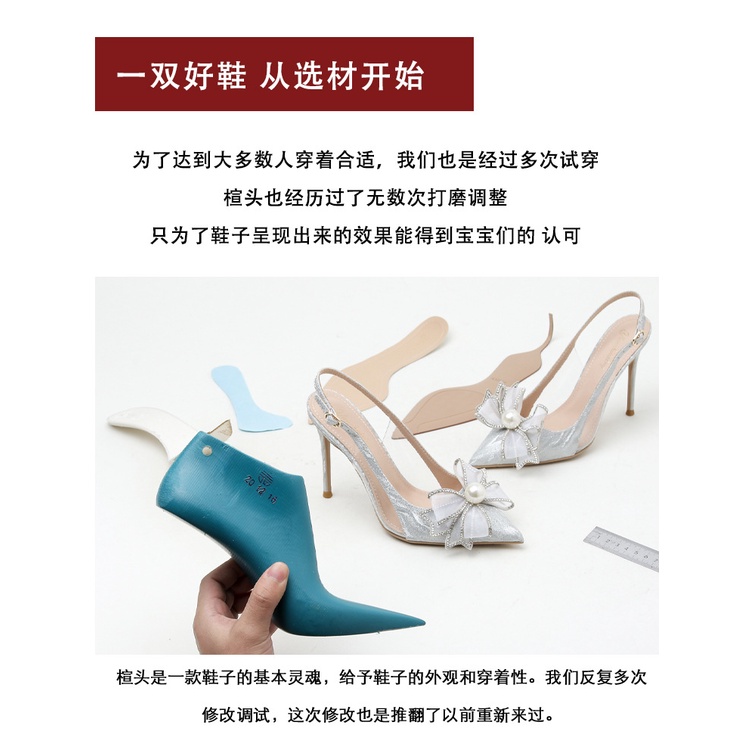 Giày Cao Gót Mũi Nhọn Pha Lê Phong Cách Âu Mỹ Thời Trang 2022