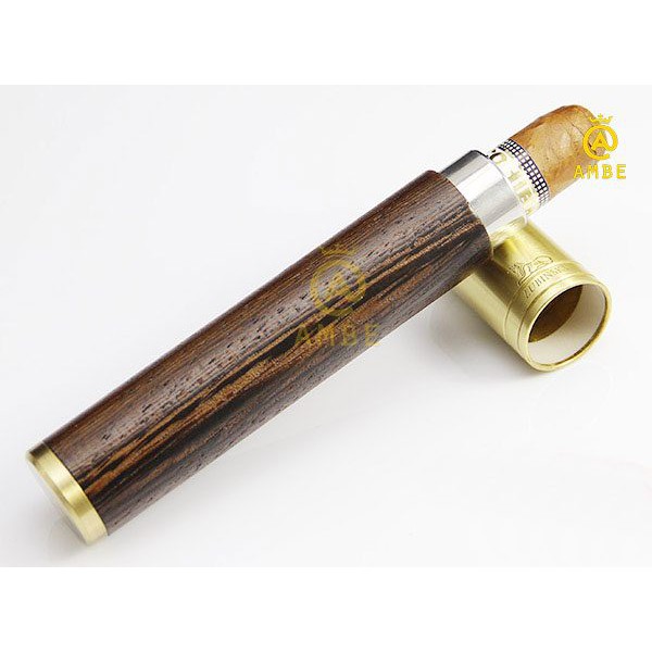 Ống đựng xì gà 1 điếu bọc gỗ Lubinski chính hãng LB-HY2