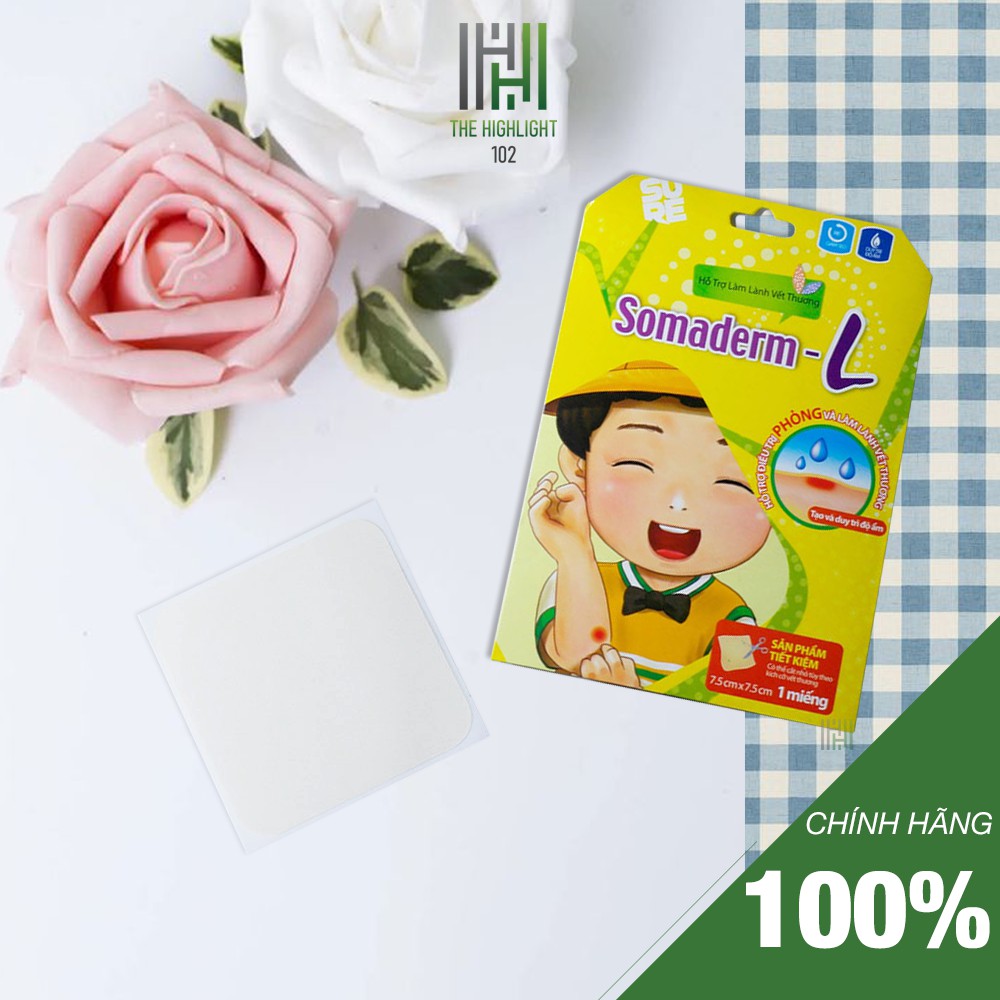 [CHÍNH HÃNG] Combo 5 Miếng Dán Mụn - Vết Thương Somaderm-L (7.5cm x 7.5cm)