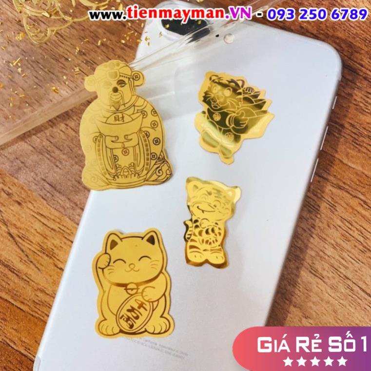 HOT 2023 Miếng Dán Thần Tài và Miếng Mèo thần tài , Miếng Dán 12 Con Giáp Dùng Dán Điện Thoại