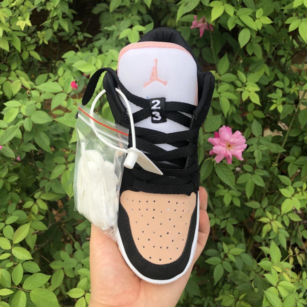 Giày thể thao nữ Jordan màu hồng cổ cao cổ thấp, giày sneaker nữ JD1 màu hồng đen cao cổ thấp cổ Pink high, low