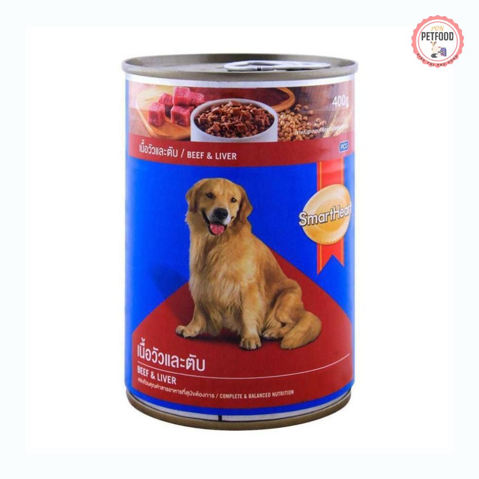 Pate cho chó dạng lon 400gr - Smartheart thức ăn mềm cho cún