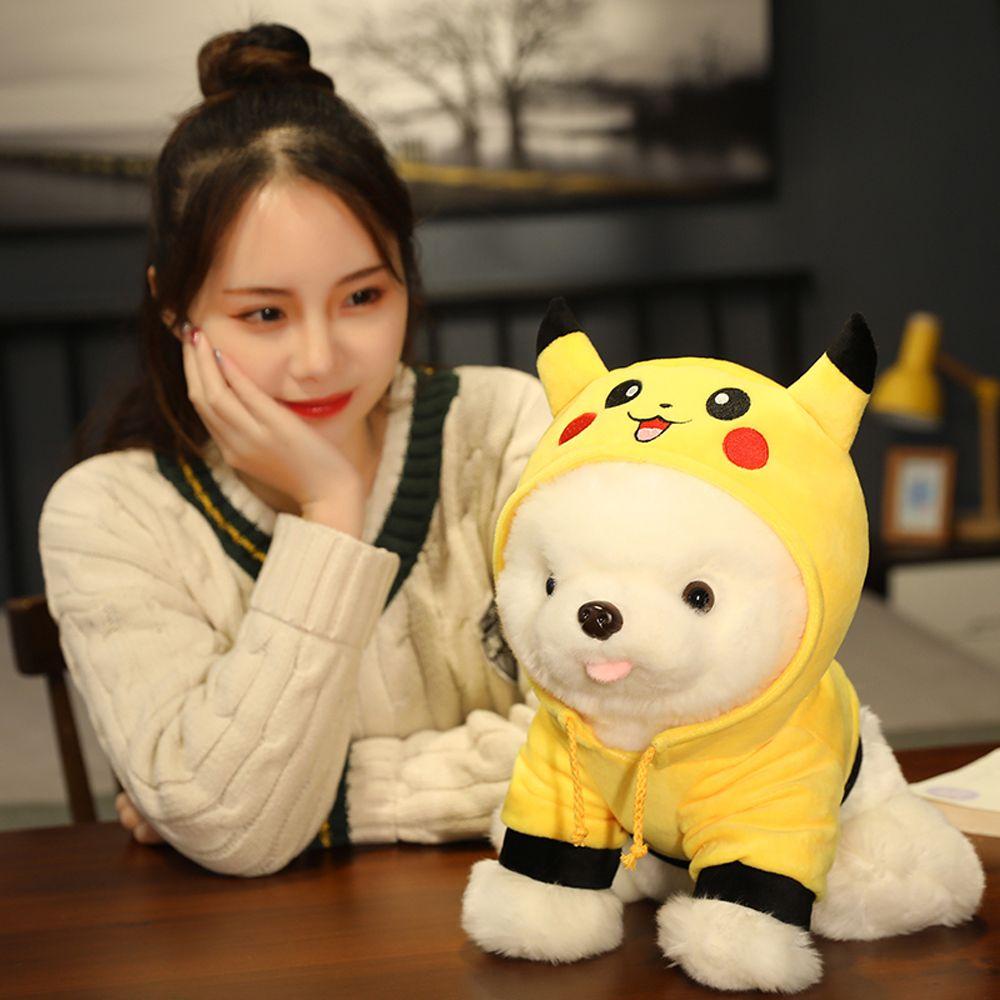 REBUY1 Đồ chơi nhồi bông Hình Chú Chó Pomeranian Dễ Thương Trang Trí Nhà Cửa