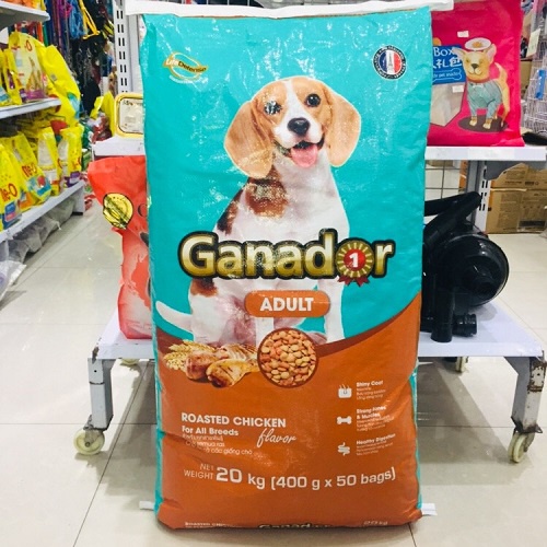 THỨC ĂN GANADOR ADULT VỊ GÀ NƯỚNG CHO CHÓ TRƯỞNG THÀNH - BAO 20KG