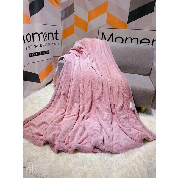 Chăn Lông Thỏ Monte&amp;Jadin Hoạ Tiết Caro Ô Vuông Cao Cấp Có Khoá Lồng Thêm Ruột Chăn Nặng 2kg Size 2mx2m3 Đủ Màu