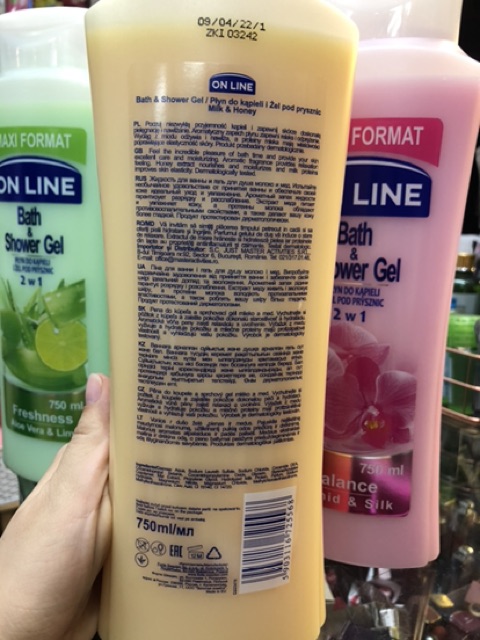 Sữa tắm On line 750ml Balan