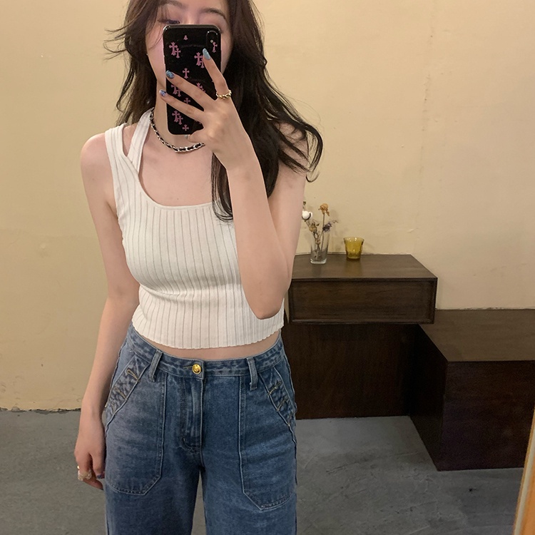 SUXI Áo Hai Dây Dáng Ôm Màu Sắc Thời Trang Xuân Hè Cho Nữ