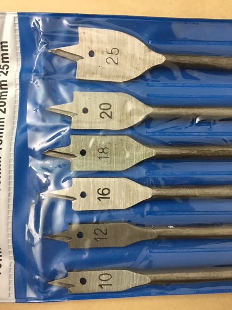 Bộ 6 mũi khoan khoét gỗ - màu bạc