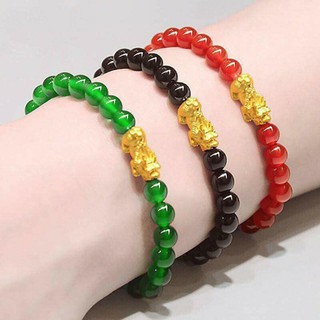 vòng tay 6 li mix tỳ hưu bạc 925 si vàng