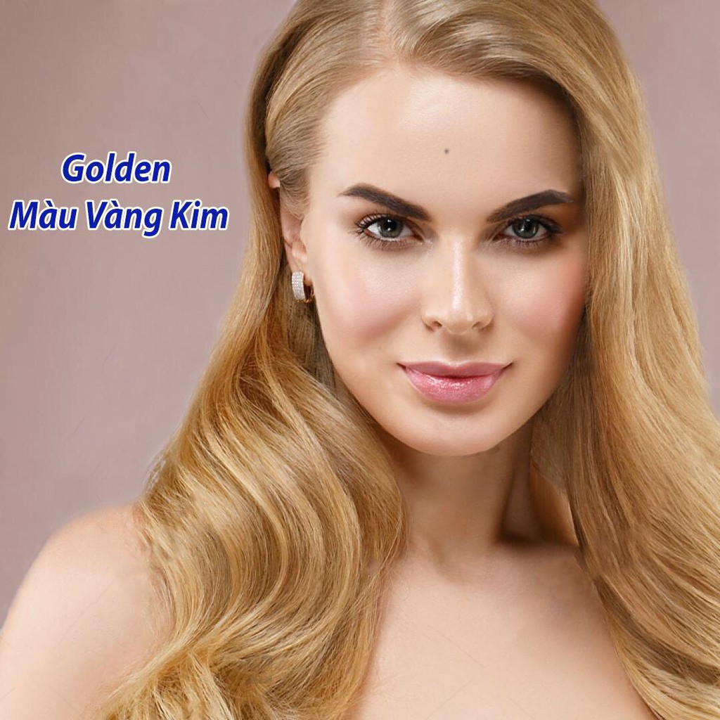 (1 hộp màu vàng ánh kim) dầu gội nhuộm che tóc bạc USA US HAIR