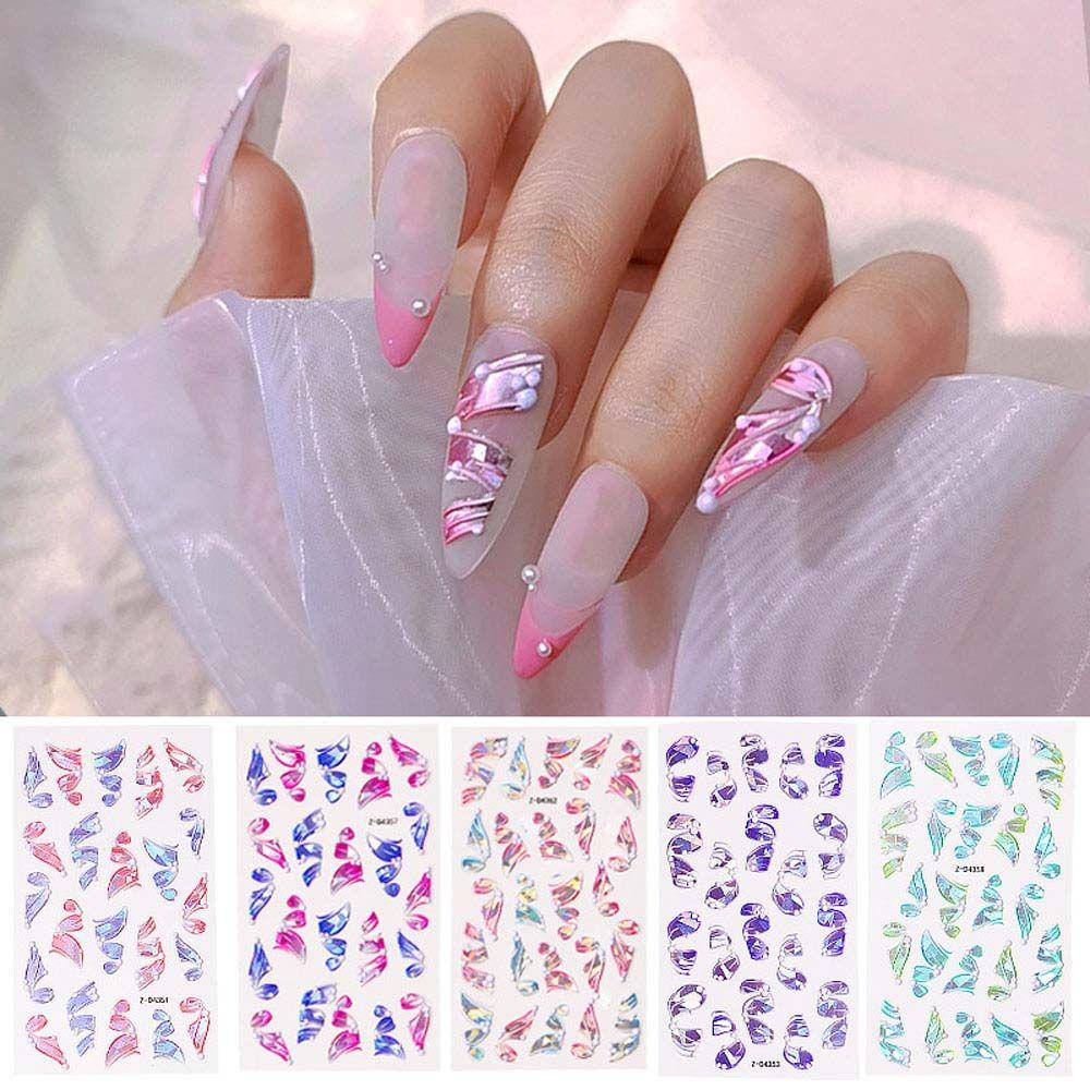 Miếng Dán Họa Tiết Dập Nổi 5D Dùng Trang Trí Móng Tay Nghệ Thuật
