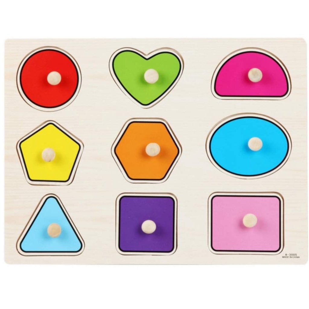 Bảng ghép hình thông minh có nhiều núm nhiều chủ đề bằng gỗ