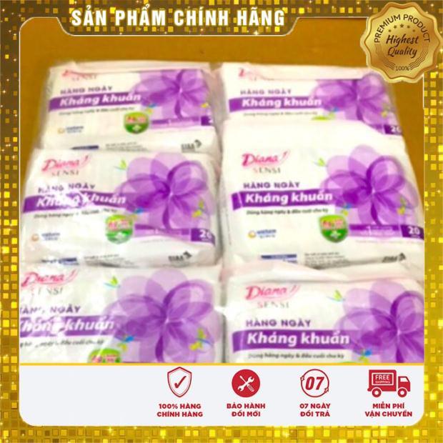 Băng Vệ Sinh Hàng Ngày Diana Sensi Kháng Khuẩn Bịch 6 gói