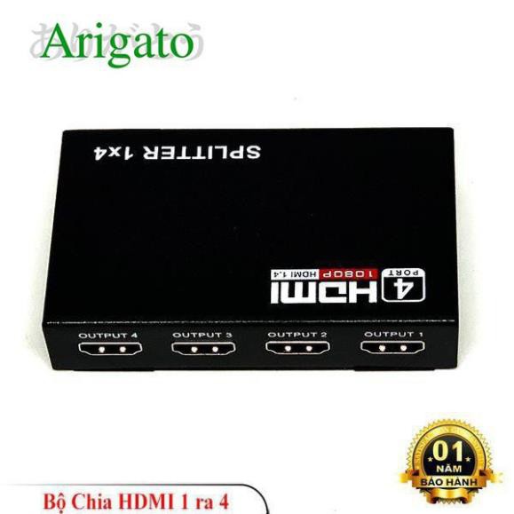 (GIÁ RẺ) - Bộ chia HDMI 1/4 ARIGATO Đảm Bảo Chất Lượng.BCH1